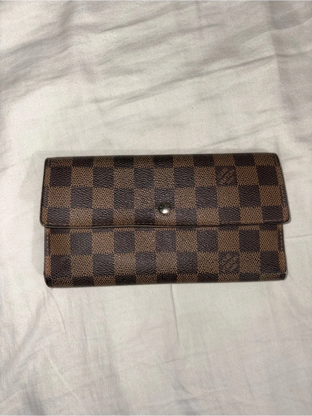 Louis Vuitton Brown Check Continental Wallet